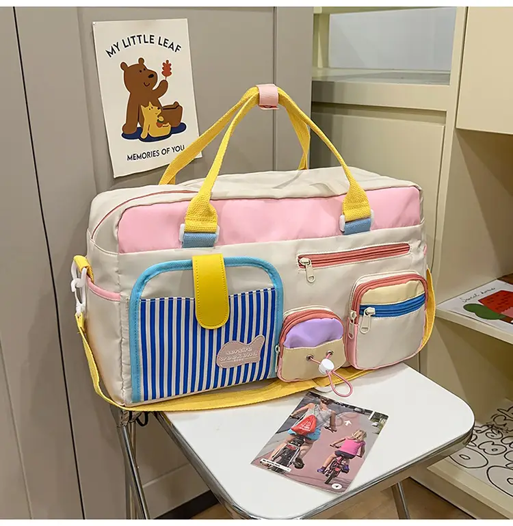 Japanese High-End Travel Bag with Crossbody Strap & Color-Blocking Design — feature 31