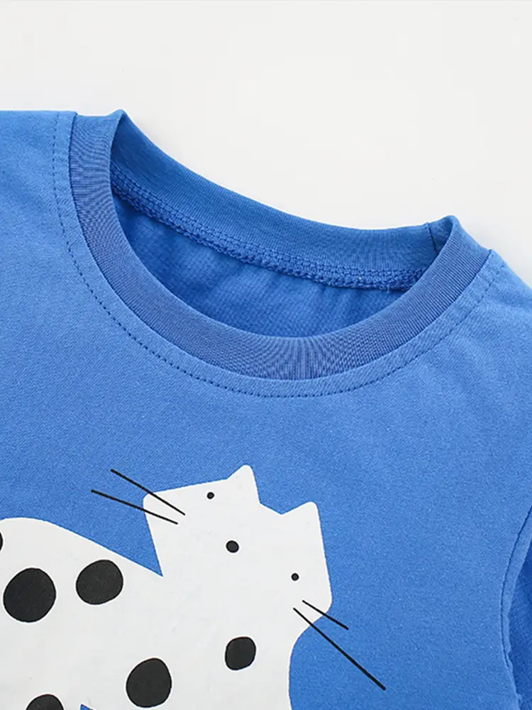 Blue Cartoon Dog T-Shirt for Boys Autumn Winter - Image 3