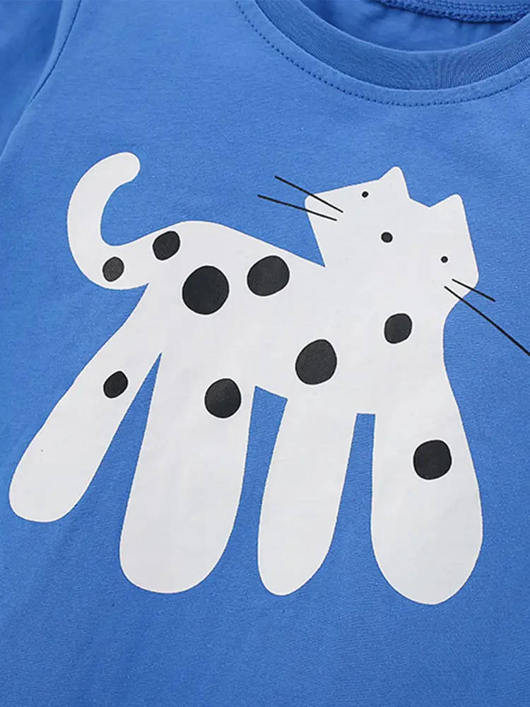Blue Cartoon Dog T-Shirt for Boys Autumn Winter - Image 4