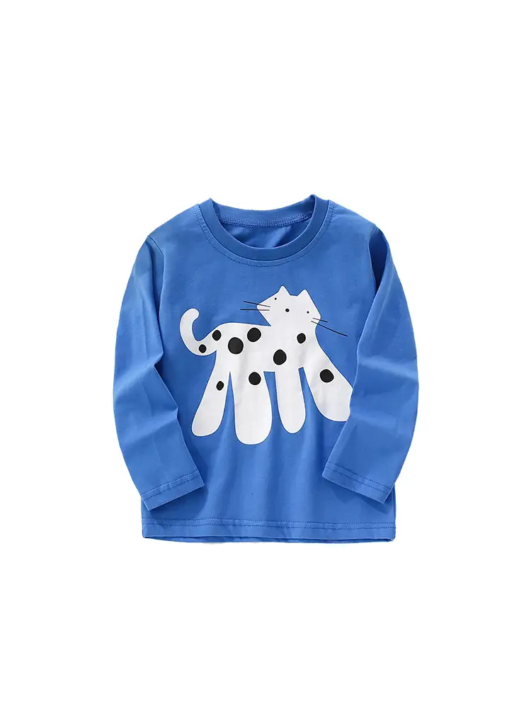 Blue Cartoon Dog T-Shirt for Boys Autumn Winter - Image 6