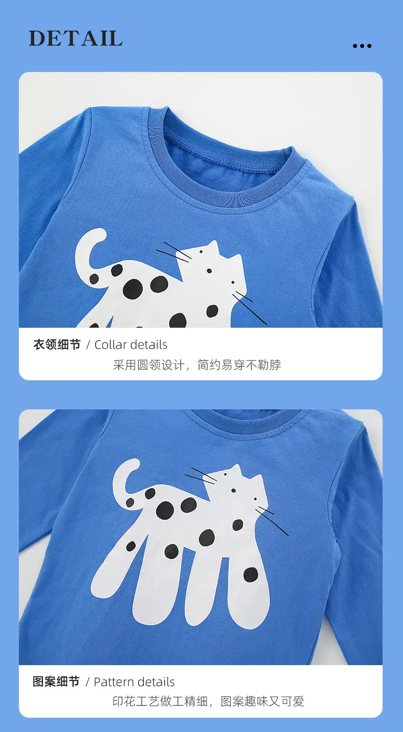Blue Cartoon Dog T-Shirt for Boys Autumn Winter — feature 6
