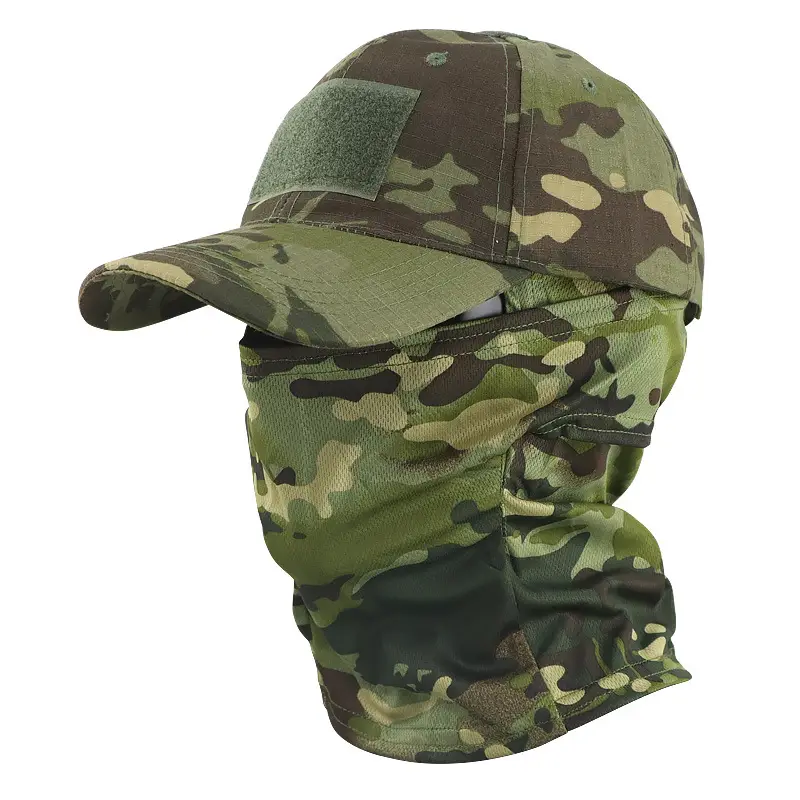 Cross-Border Camouflage Baseball Cap Hood Set Outdoor Mountaineering Hat Fishing Sun Protection Breathable Sun Hat Quick-Drying Peaked Cap - Image 13