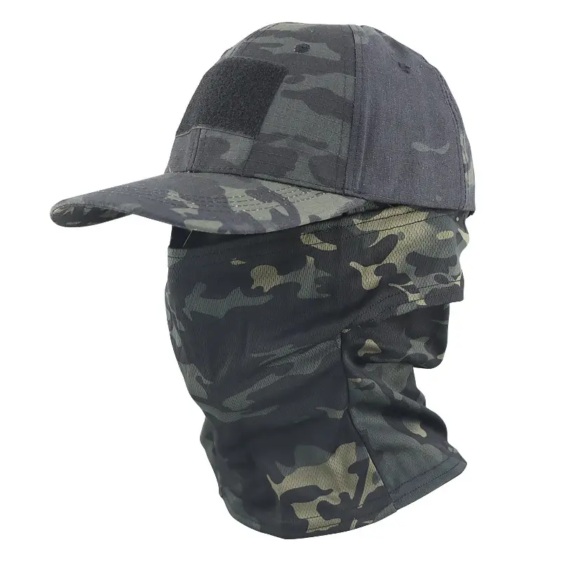 Cross-Border Camouflage Baseball Cap Hood Set Outdoor Mountaineering Hat Fishing Sun Protection Breathable Sun Hat Quick-Drying Peaked Cap - Image 2