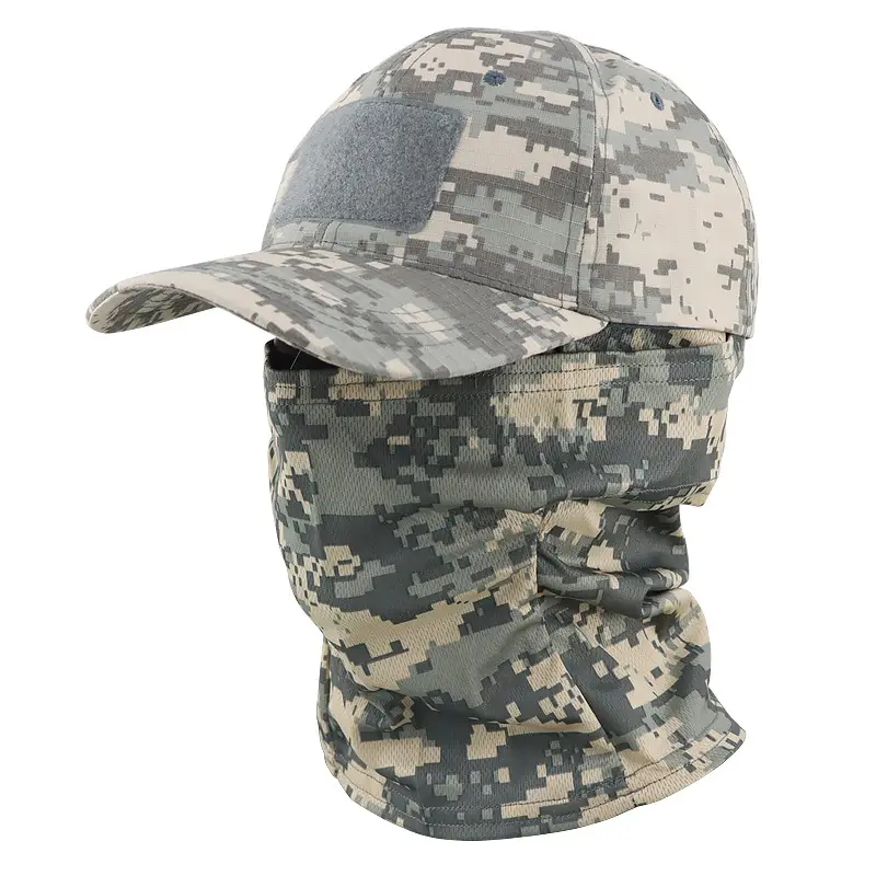 Cross-Border Camouflage Baseball Cap Hood Set Outdoor Mountaineering Hat Fishing Sun Protection Breathable Sun Hat Quick-Drying Peaked Cap - Image 4