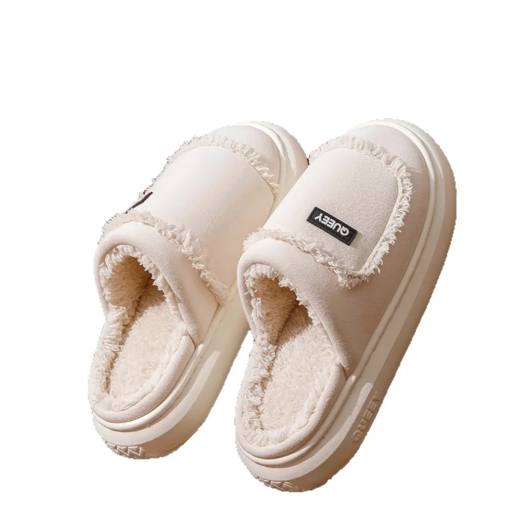 Cotton Slippers for Autumn and Winter 2026, New Indoor Home Non-Slip Thick-Soled Plush Warm Maternity Cotton Slippers Maternity Shoes - Image 9