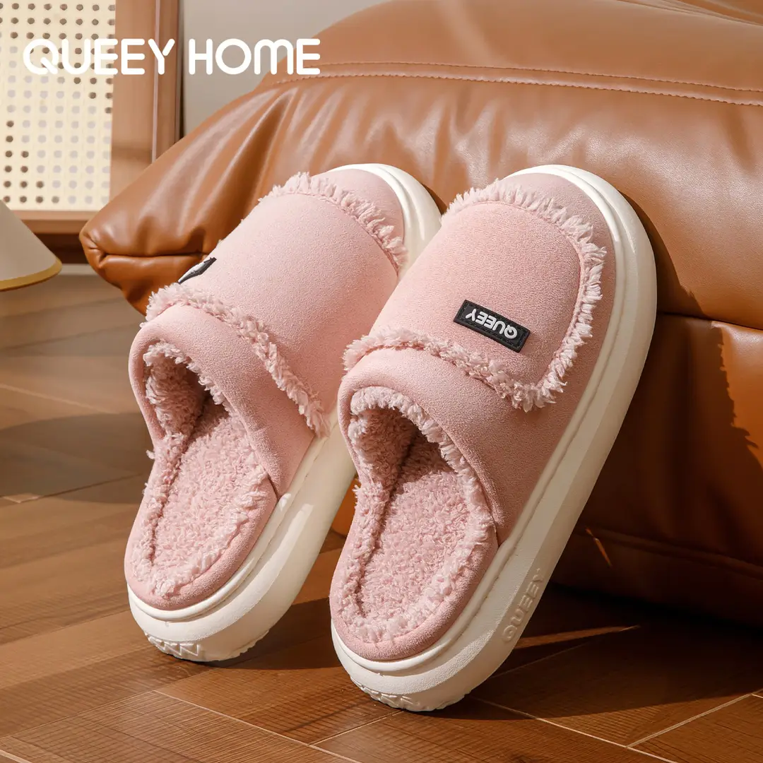 Cotton Slippers for Autumn and Winter 2026, New Indoor Home Non-Slip Thick-Soled Plush Warm Maternity Cotton Slippers Maternity Shoes - Image 2