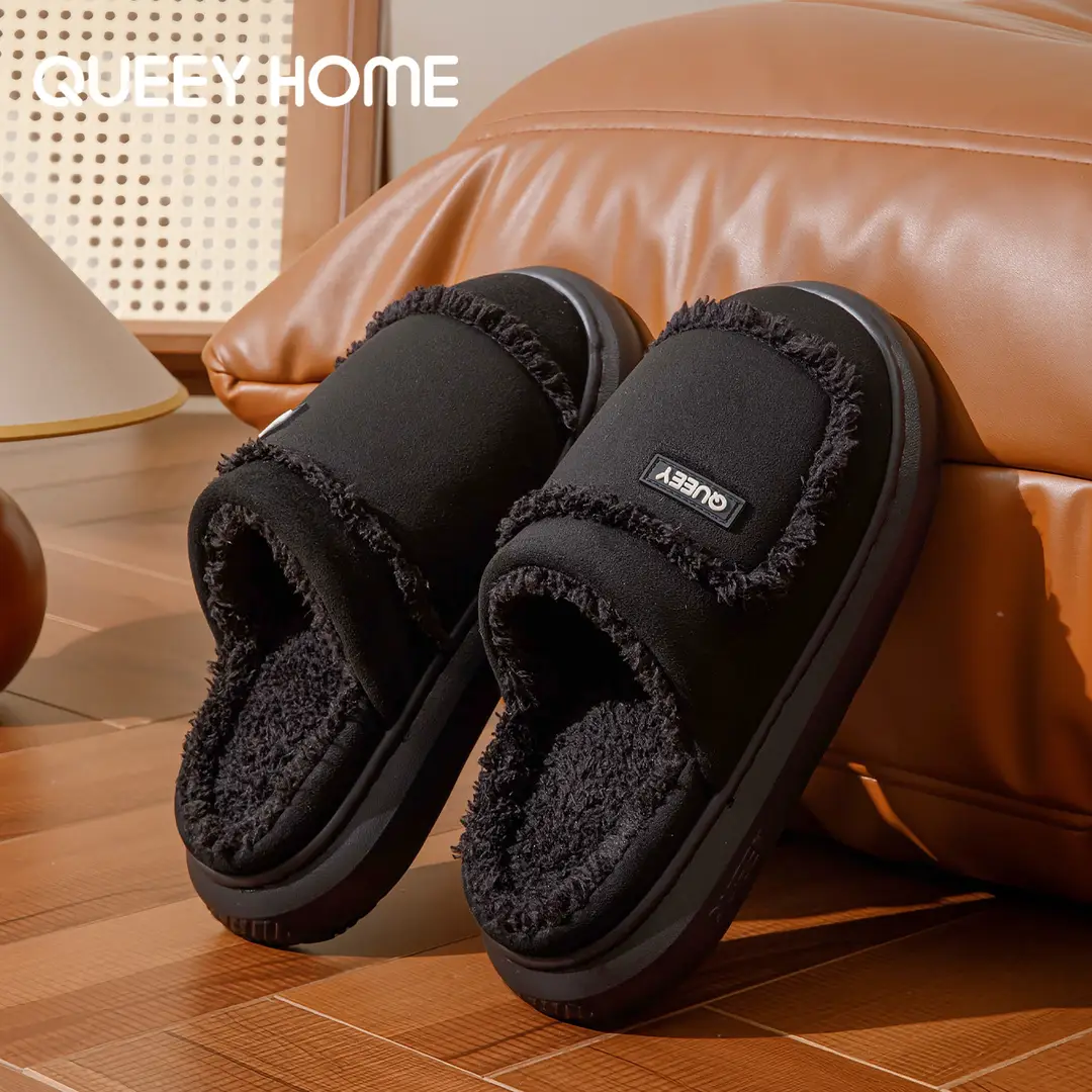 Cotton Slippers for Autumn and Winter 2026, New Indoor Home Non-Slip Thick-Soled Plush Warm Maternity Cotton Slippers Maternity Shoes - Image 3