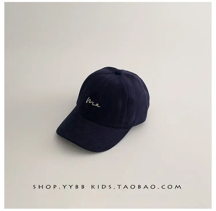 Korean Kids Baseball Caps Brown White Black - Image 5