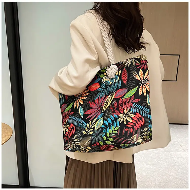 Large Canvas Ethnic Shoulder Tote Bag Women New Style — feature 20