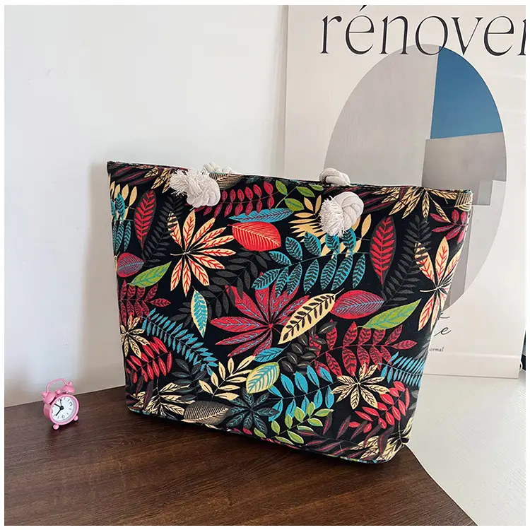 Large Canvas Ethnic Shoulder Tote Bag Women New Style — feature 26