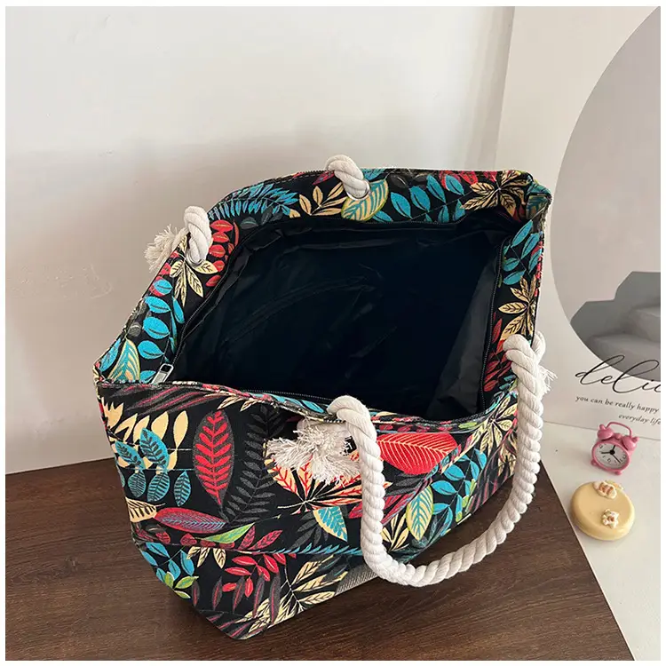 Large Canvas Ethnic Shoulder Tote Bag Women New Style — feature 27