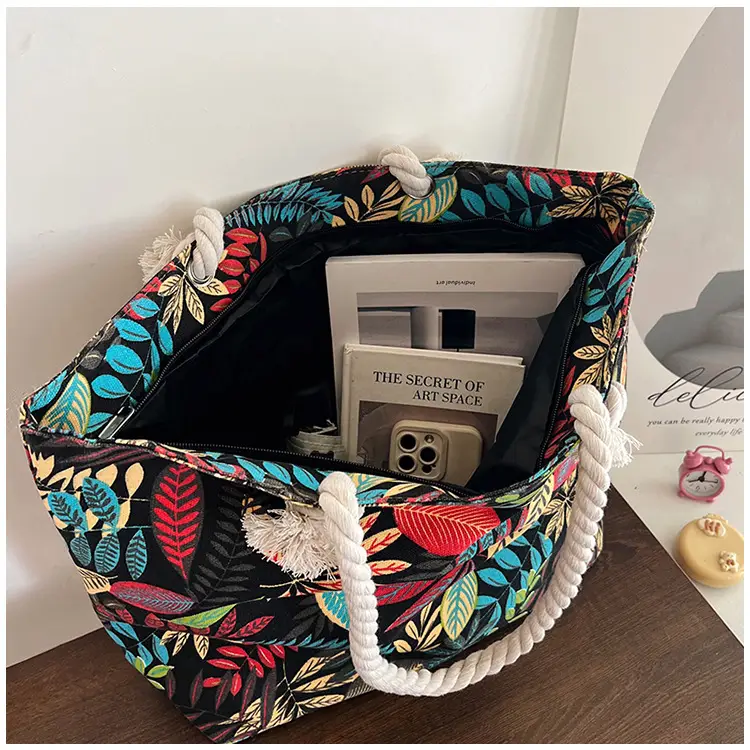 Large Canvas Ethnic Shoulder Tote Bag Women New Style — feature 28