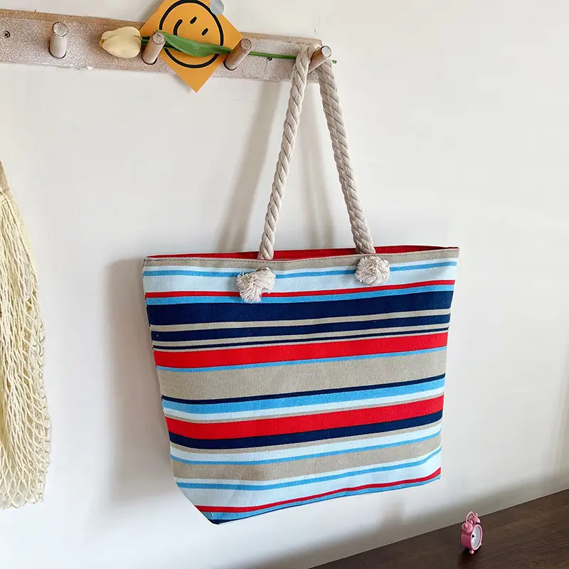 Large Canvas Ethnic Shoulder Tote Bag Women New Style - Image 6