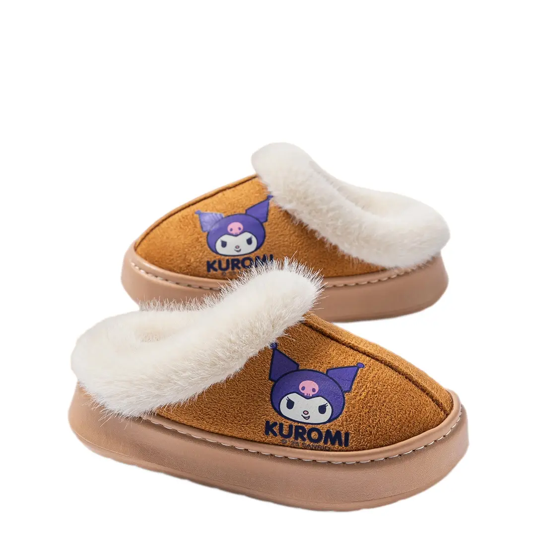 Winter New Kt Cat Kuromi Parent-Child Warm Indoor Plush Slippers Cute Non-Slip Home Children's Cotton Slippers - Image 9