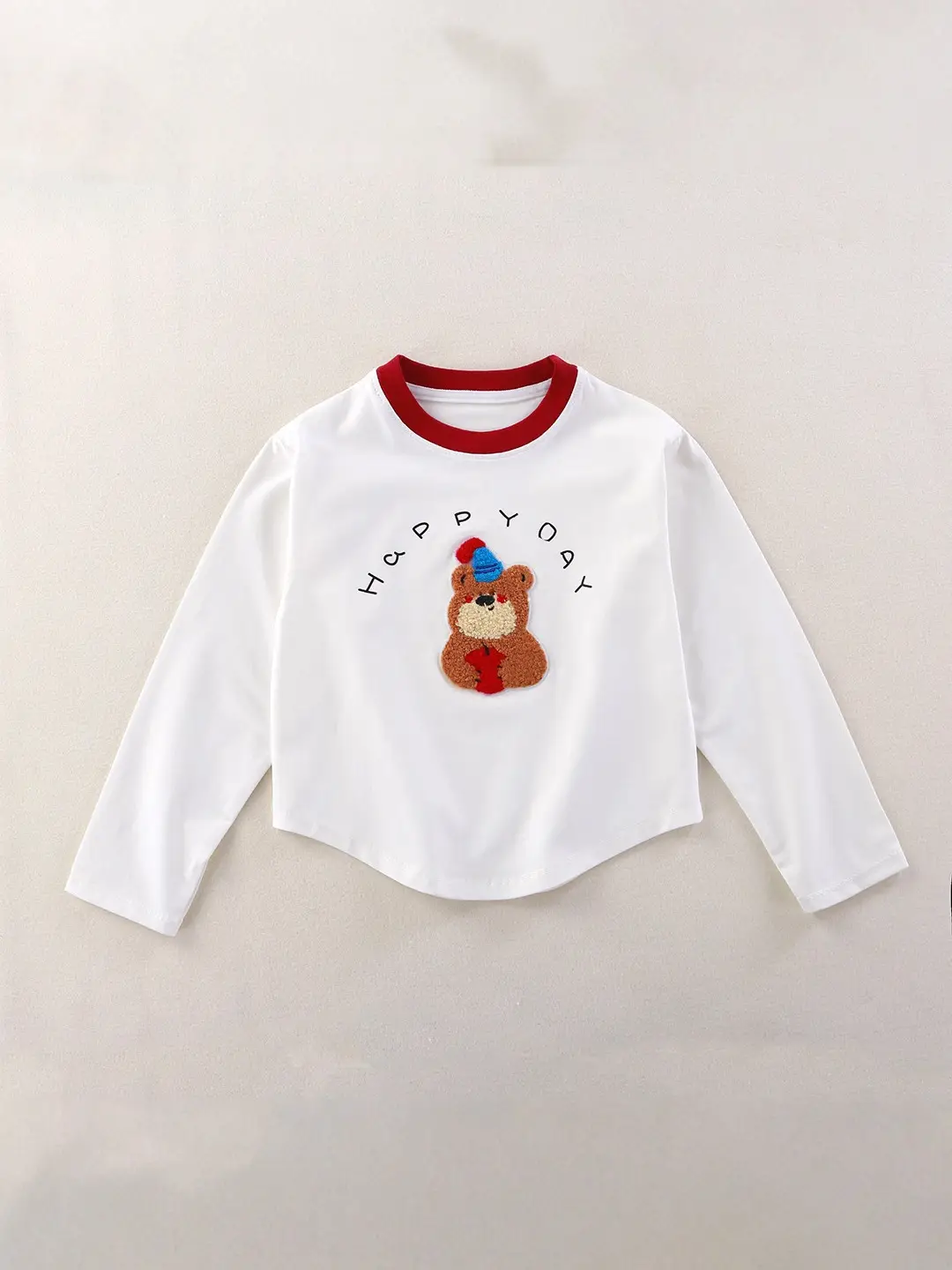 Girls Red Hello Sweet Long Sleeve Sweatshirt 2025