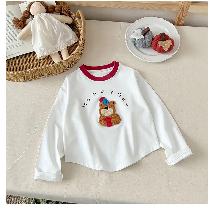Girls Red Hello Sweet Long Sleeve Sweatshirt 2025 — feature 16