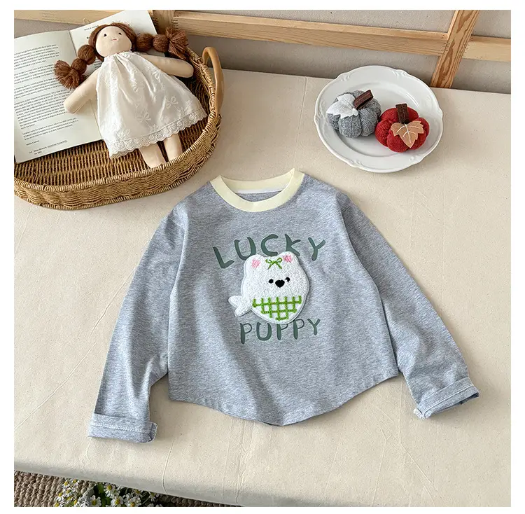 Girls Red Hello Sweet Long Sleeve Sweatshirt 2025 — feature 17