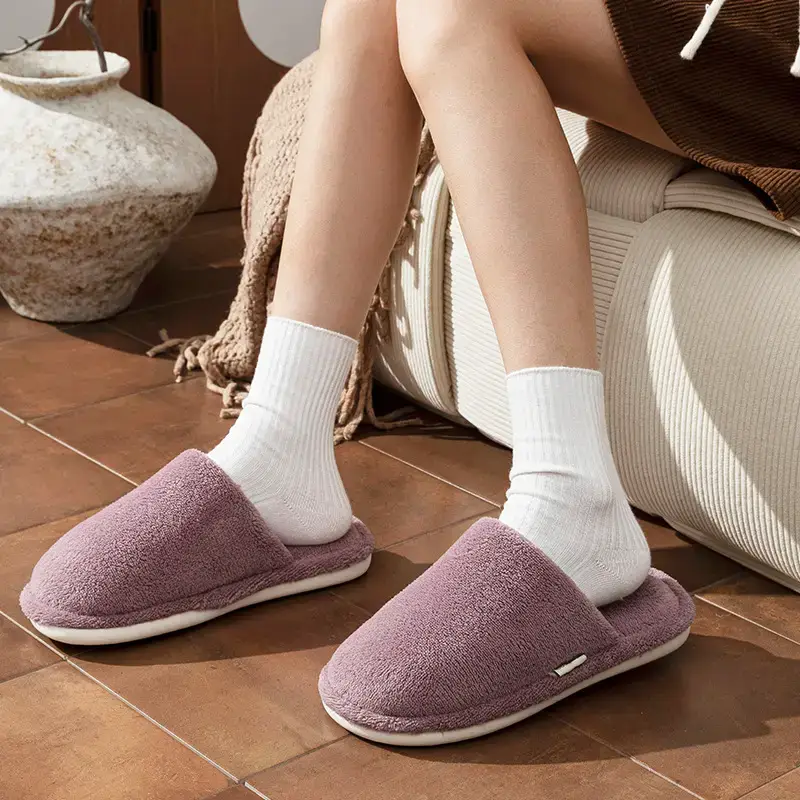 Autumn Winter Cotton Floor Slippers for Men