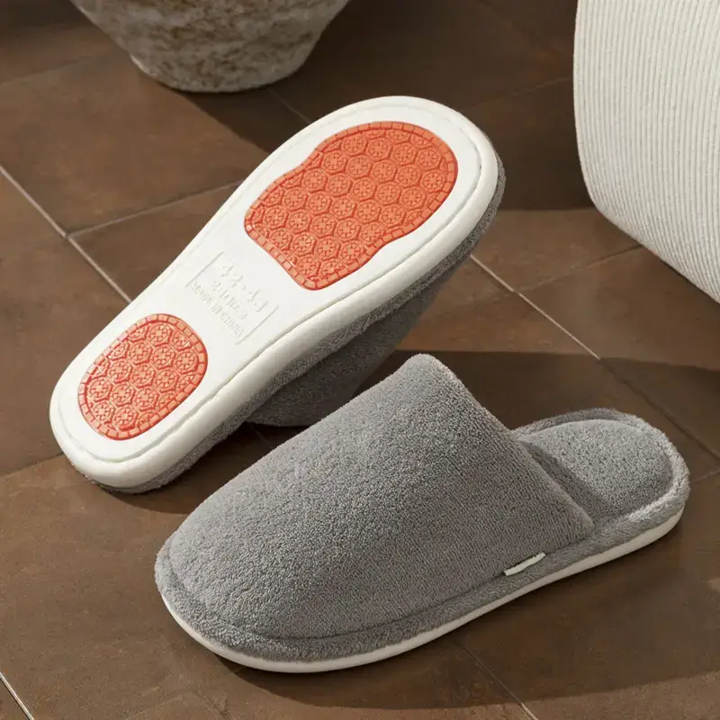 Autumn Winter Cotton Floor Slippers for Men