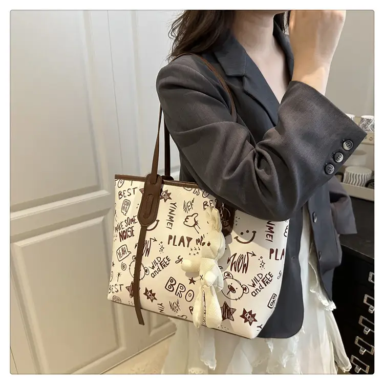 Printed Fashion Commuter Large Capacity 2025 New Stylish Shoulder Tote Bag — feature 10