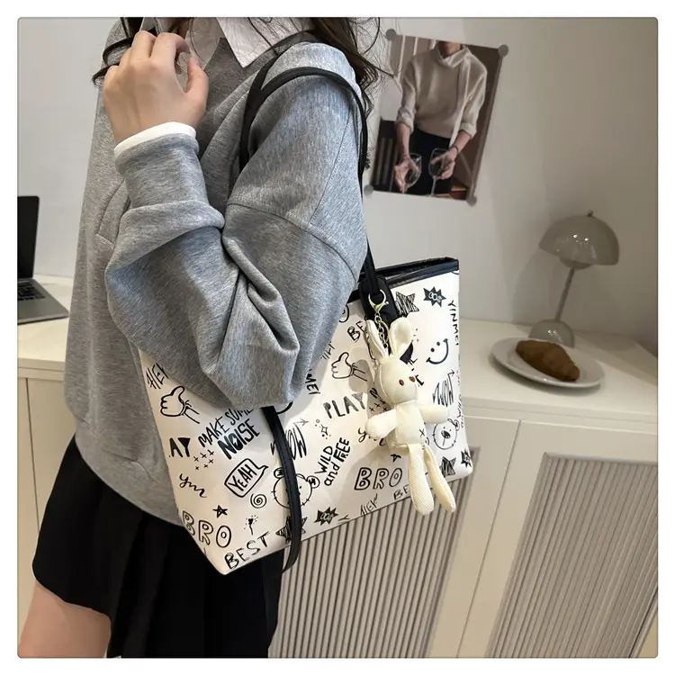 Printed Fashion Commuter Large Capacity 2025 New Stylish Shoulder Tote Bag — feature 21