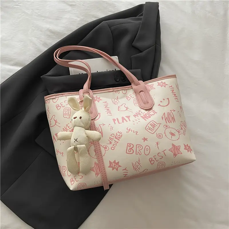 Printed Fashion Commuter Large Capacity 2025 New Stylish Shoulder Tote Bag - Image 3
