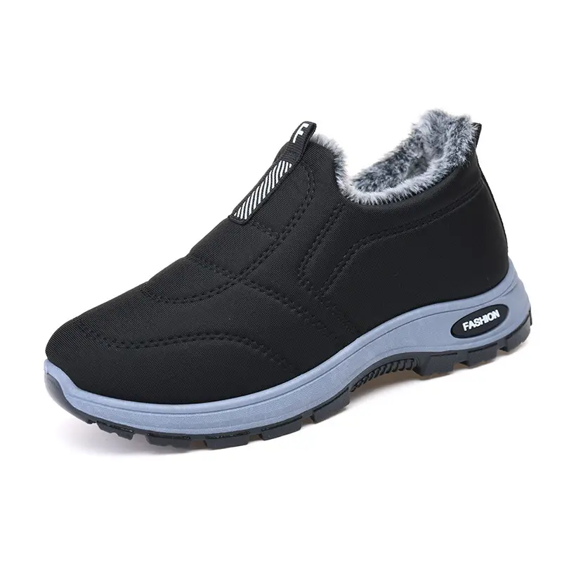 Winter Warm Slip-On Snow Boots for Women, Cotton-Lined, Thickened, Soft-Soled Cotton Boots for Middle-Aged and Elderly Women in Winter