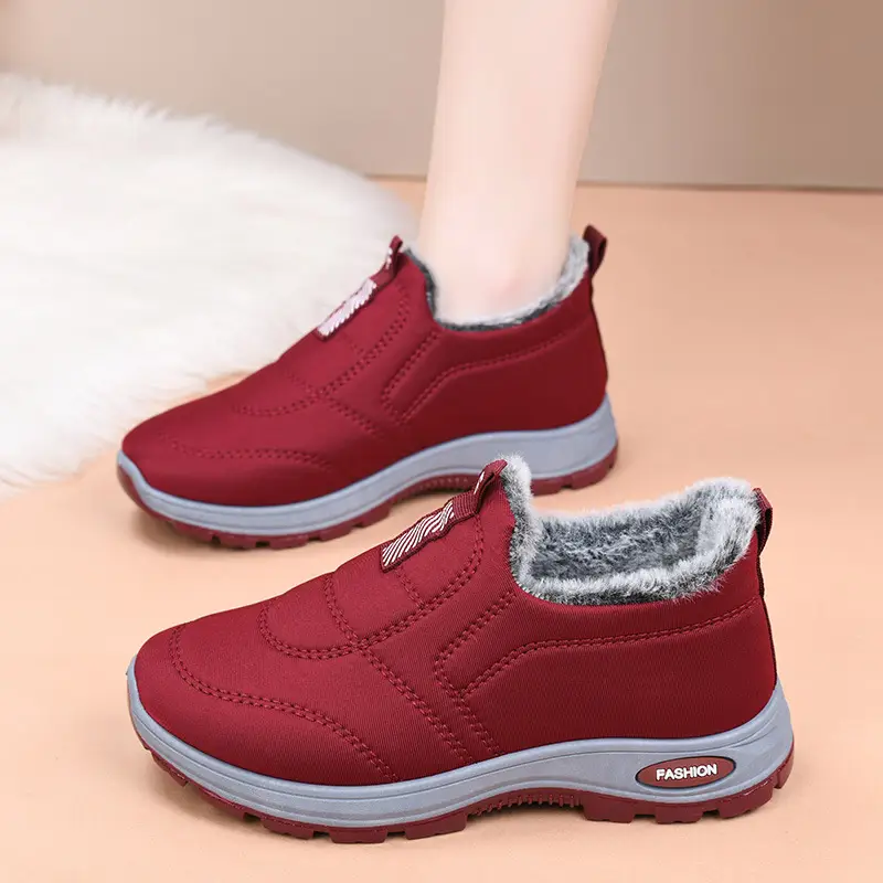 Winter Warm Slip-On Snow Boots for Women, Cotton-Lined, Thickened, Soft-Soled Cotton Boots for Middle-Aged and Elderly Women in Winter — feature 14