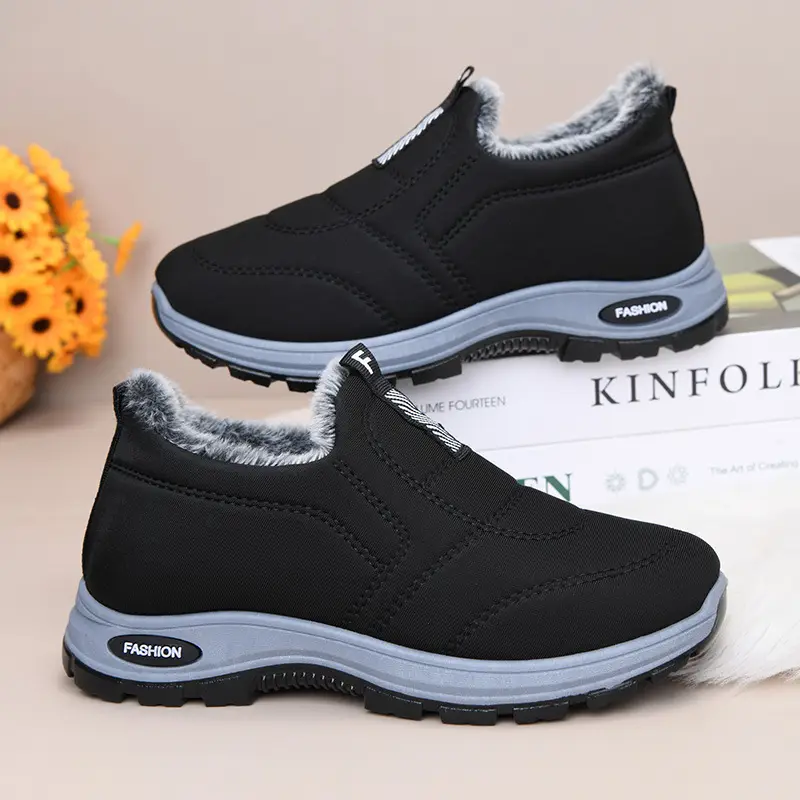 Winter Warm Slip-On Snow Boots for Women, Cotton-Lined, Thickened, Soft-Soled Cotton Boots for Middle-Aged and Elderly Women in Winter — feature 6