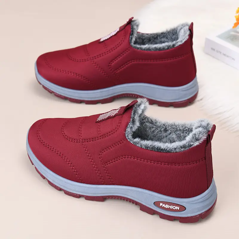 Winter Warm Slip-On Snow Boots for Women, Cotton-Lined, Thickened, Soft-Soled Cotton Boots for Middle-Aged and Elderly Women in Winter — feature 8