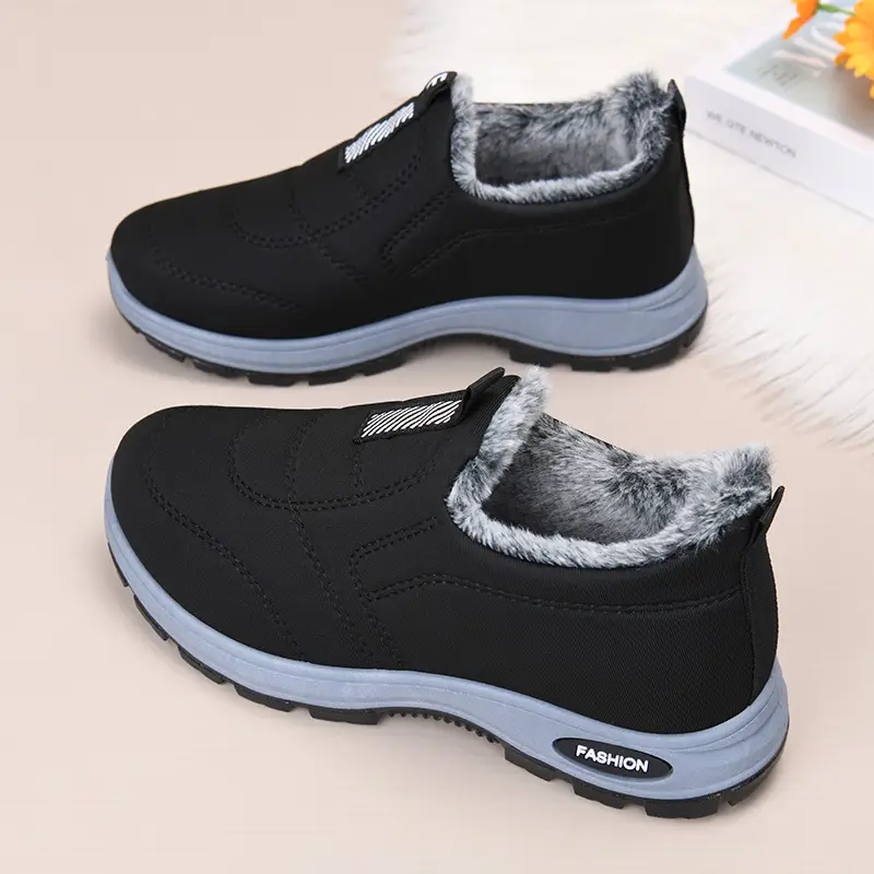 Winter Warm Slip-On Snow Boots for Women, Cotton-Lined, Thickened, Soft-Soled Cotton Boots for Middle-Aged and Elderly Women in Winter — feature 9