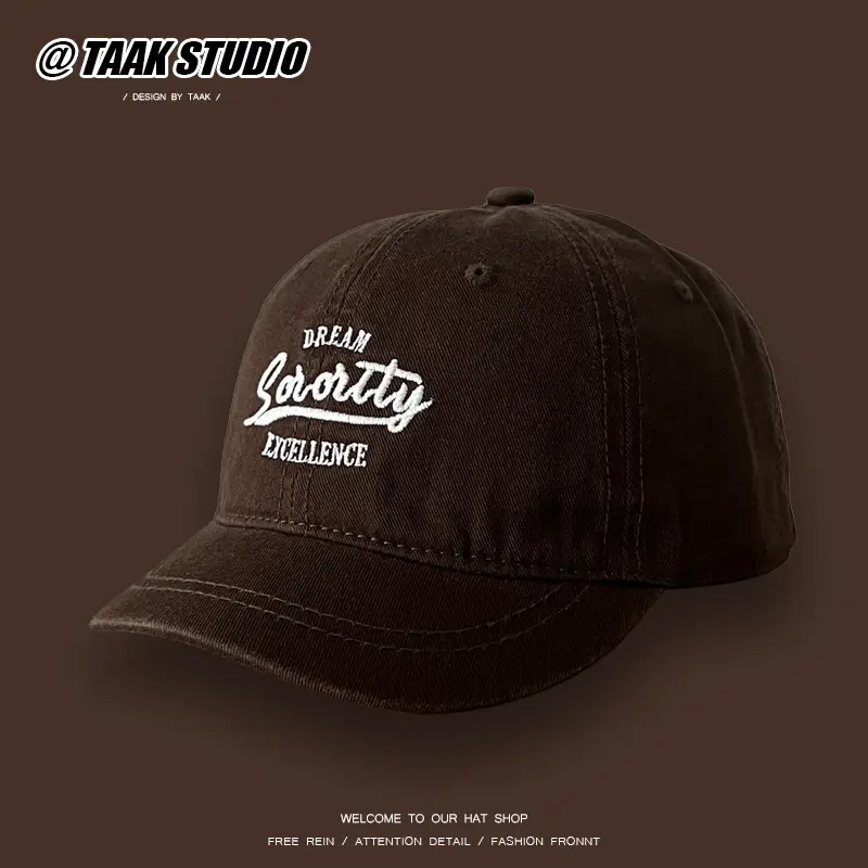 American Style Green Baseball Cap for Women Summer Retro Duckbill Cap for Men - Image 9