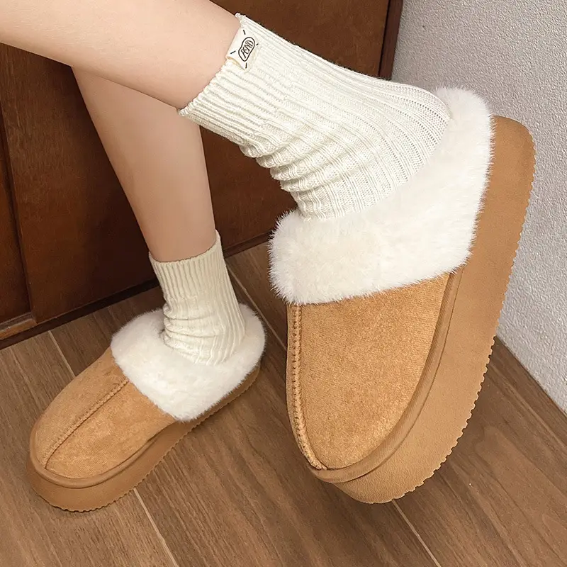 2026 New Winter Thick-Soled Cotton Slippers for Women, Non-Slip, Breathable, Warm, Home Furry Slippers, Outdoor Cotton Shoes for Women - Image 13