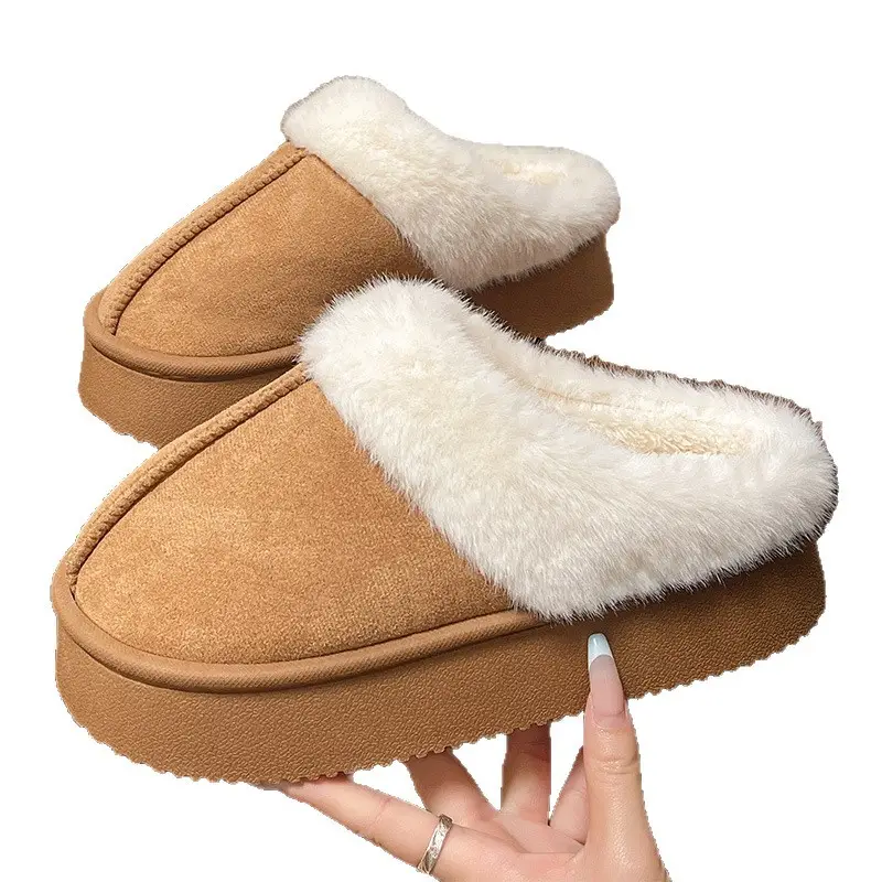 2026 New Winter Thick-Soled Cotton Slippers for Women, Non-Slip, Breathable, Warm, Home Furry Slippers, Outdoor Cotton Shoes for Women - Image 15