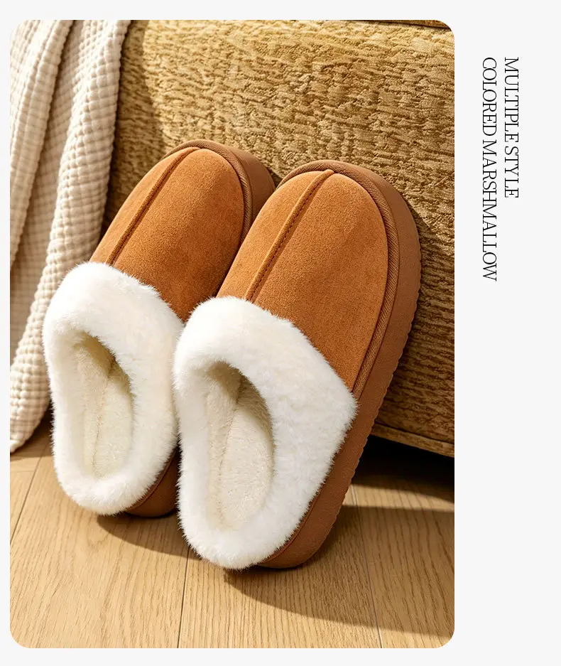 2026 New Winter Thick-Soled Cotton Slippers for Women, Non-Slip, Breathable, Warm, Home Furry Slippers, Outdoor Cotton Shoes for Women — feature 12
