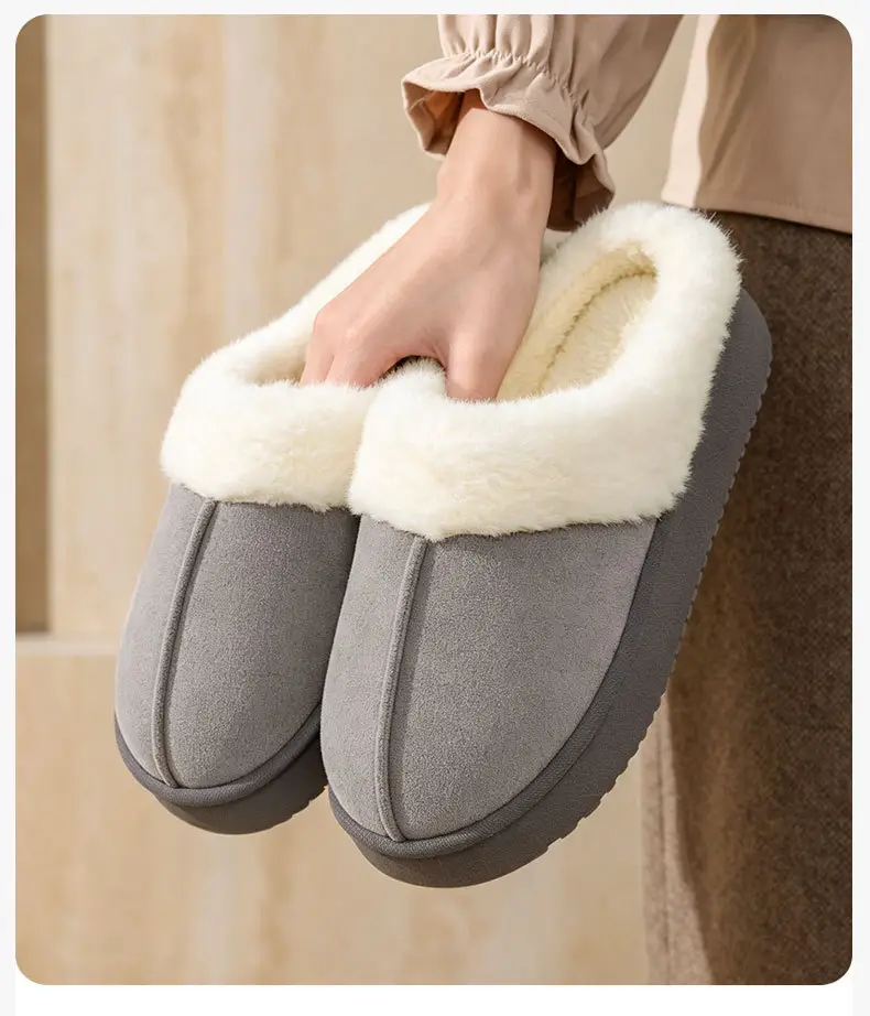 2026 New Winter Thick-Soled Cotton Slippers for Women, Non-Slip, Breathable, Warm, Home Furry Slippers, Outdoor Cotton Shoes for Women — feature 4