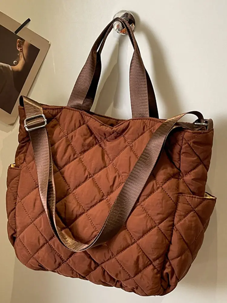 Japanese-Style Quilted Shoulder Bag for Women - Image 7