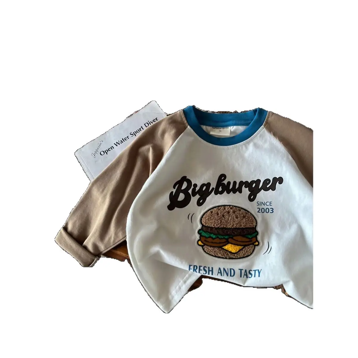 Little Bear Long Sleeve T-Shirt White Black Spring Autumn Boys - Image 11