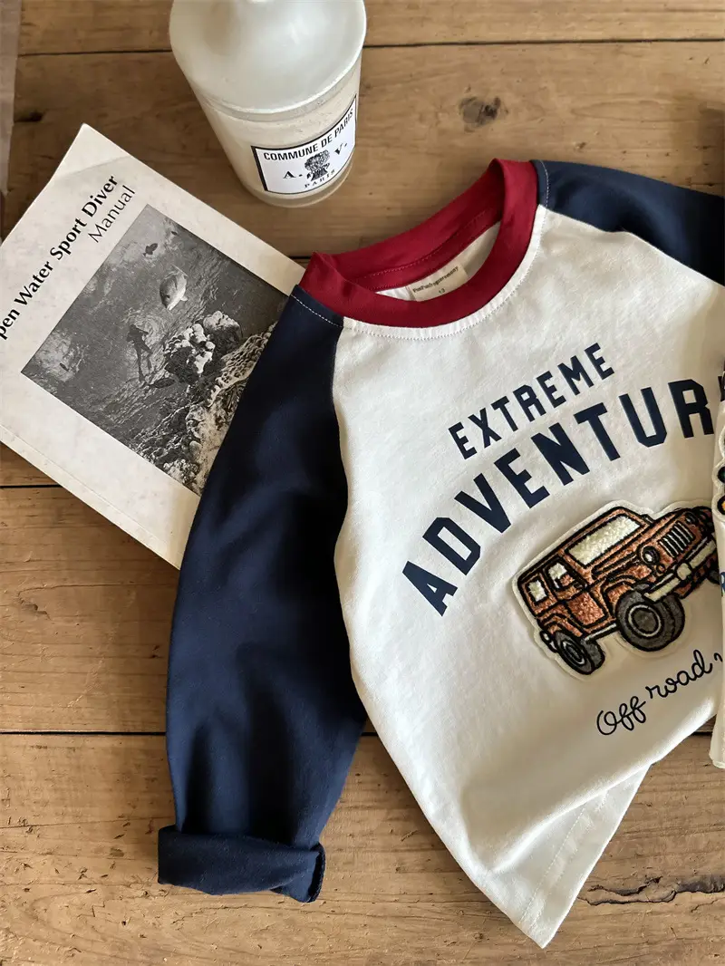 Little Bear Long Sleeve T-Shirt White Black Spring Autumn Boys — feature 12