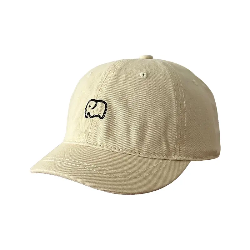 American Retro Elephant Cap Women Summer Short Brim Duckbill Cap