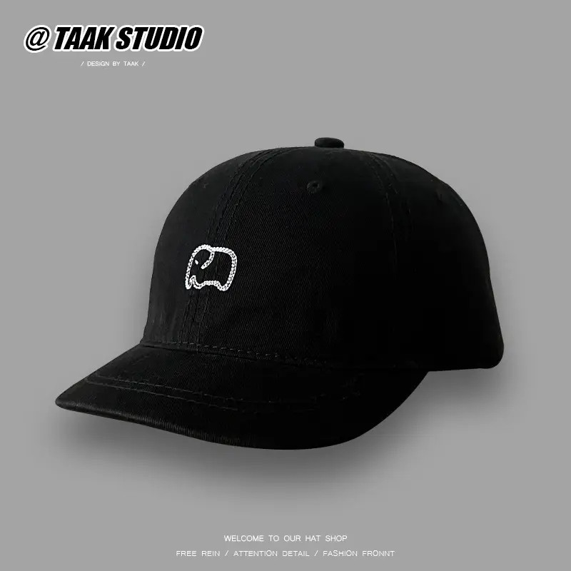 American Retro Elephant Cap Women Summer Short Brim Duckbill Cap — feature 1