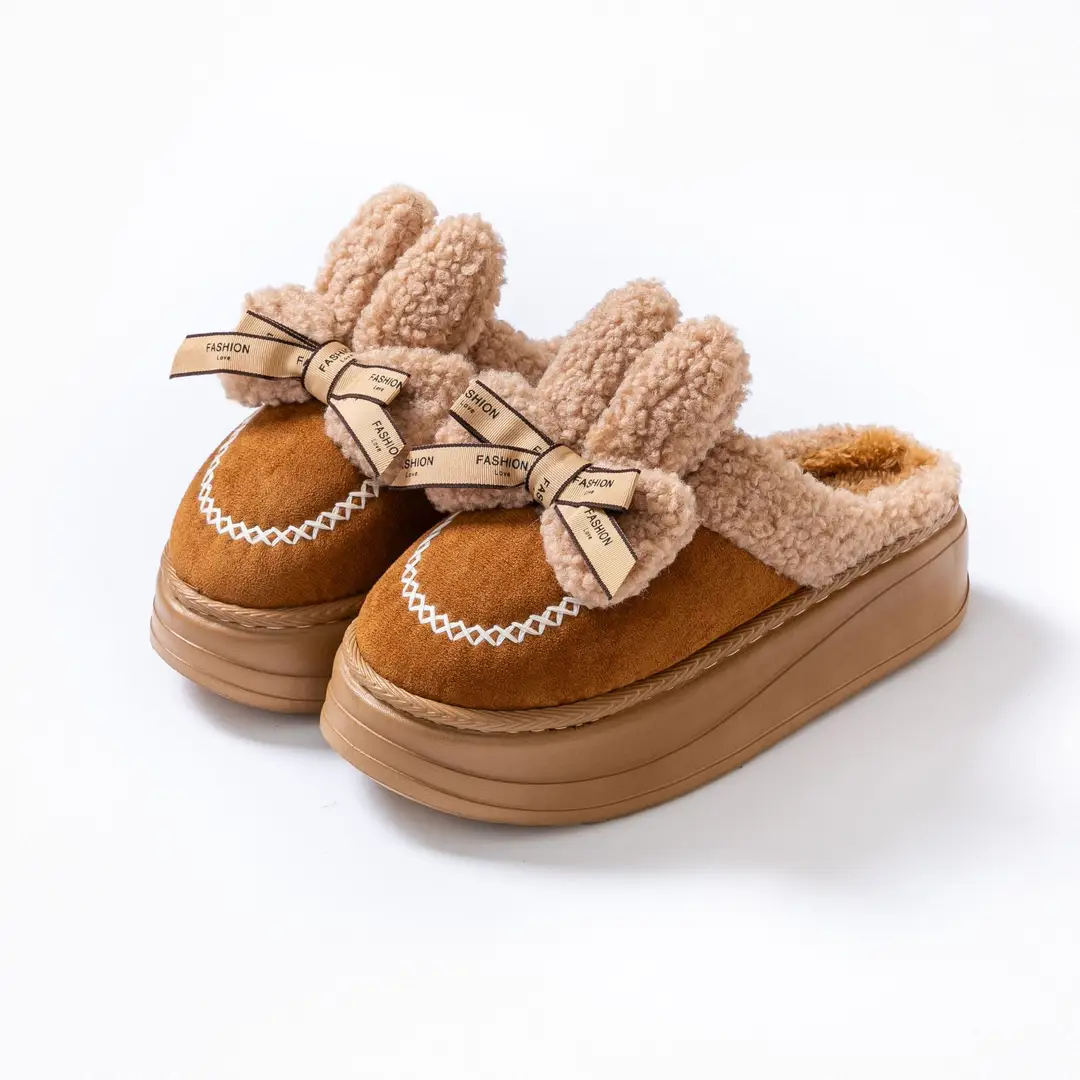 Postpartum Cotton Slippers for Women 2026 Autumn and Winter New Style Indoor Home Thickened Warm Outdoor Thick-Soled Cotton Shoes for Women