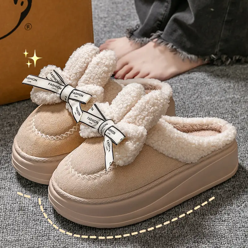 Postpartum Cotton Slippers for Women 2026 Autumn and Winter New Style Indoor Home Thickened Warm Outdoor Thick-Soled Cotton Shoes for Women — feature 1