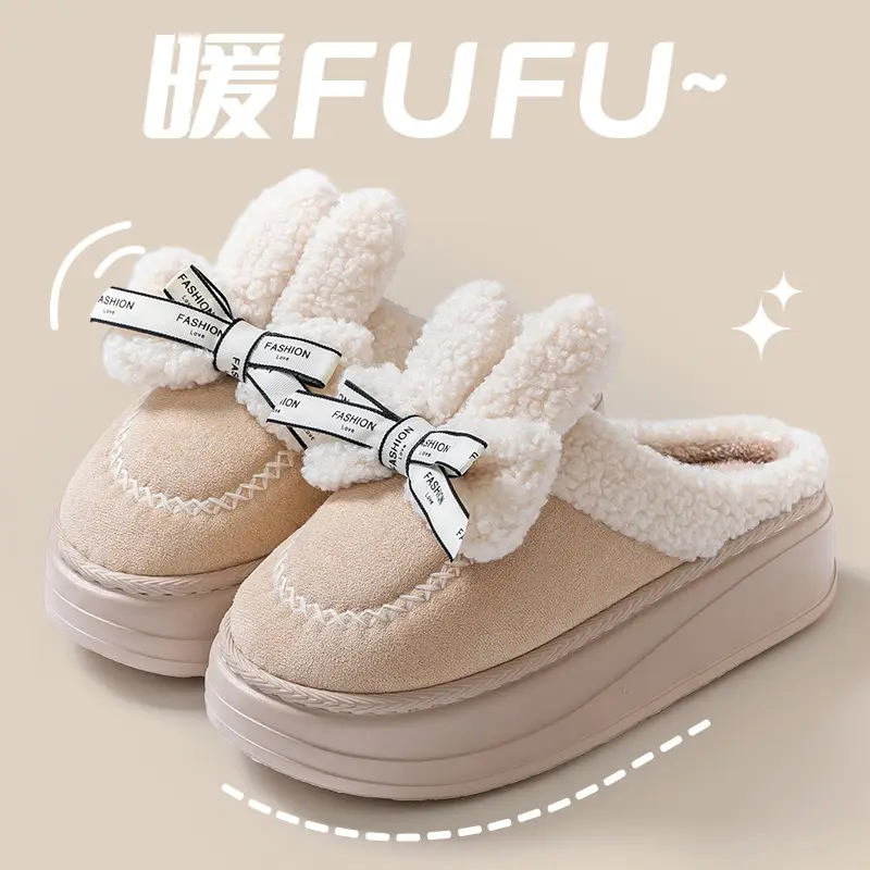 Postpartum Cotton Slippers for Women 2026 Autumn and Winter New Style Indoor Home Thickened Warm Outdoor Thick-Soled Cotton Shoes for Women — feature 12