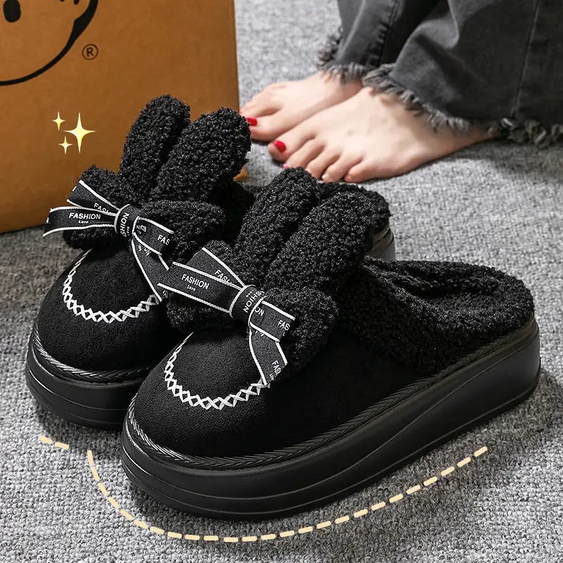 Postpartum Cotton Slippers for Women 2026 Autumn and Winter New Style Indoor Home Thickened Warm Outdoor Thick-Soled Cotton Shoes for Women — feature 3
