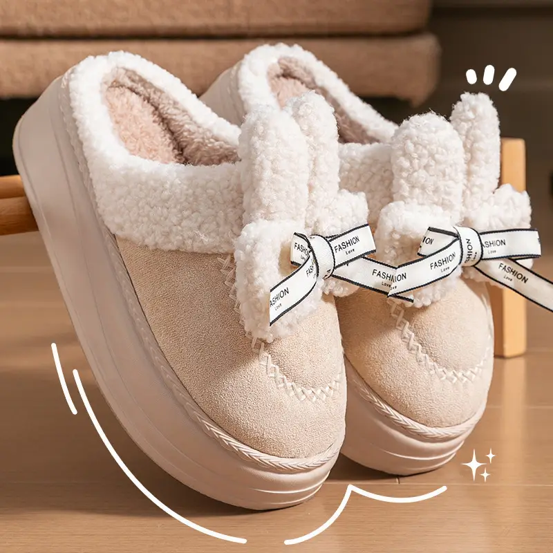 Postpartum Cotton Slippers for Women 2026 Autumn and Winter New Style Indoor Home Thickened Warm Outdoor Thick-Soled Cotton Shoes for Women — feature 5