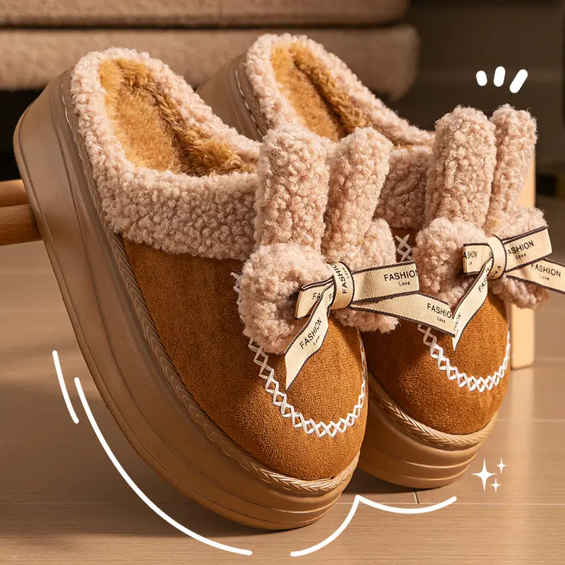 Postpartum Cotton Slippers for Women 2026 Autumn and Winter New Style Indoor Home Thickened Warm Outdoor Thick-Soled Cotton Shoes for Women — feature 6
