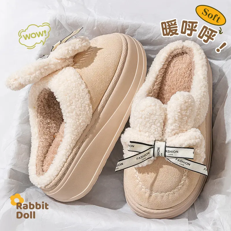 Postpartum Cotton Slippers for Women 2026 Autumn and Winter New Style Indoor Home Thickened Warm Outdoor Thick-Soled Cotton Shoes for Women — feature 7