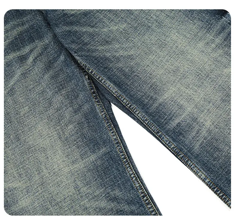 11Kn American Retro Dark Blue Jeans for Men Women Wide Leg Casual Pants — feature 18