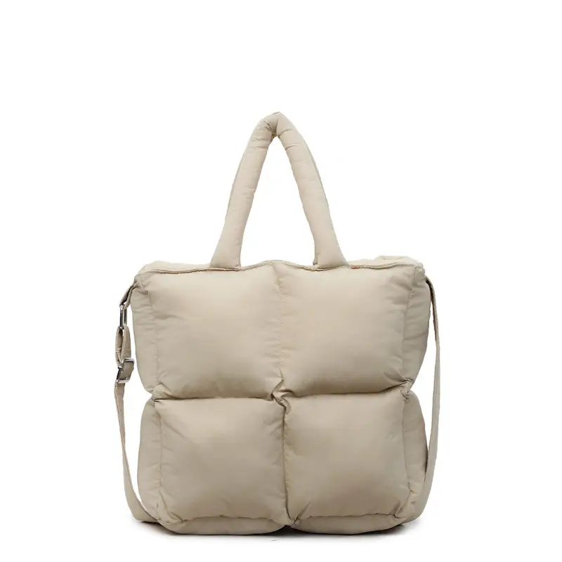 Pink Embroidered Puffer Shoulder Bag for Women - Image 10